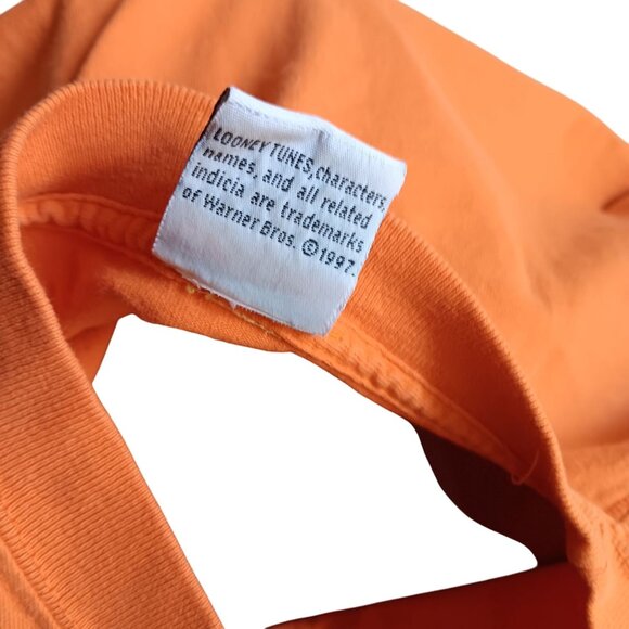 T-shirt Large Single Stitch Vintage 1997 Tweety Bird Looney Tunes Embroidered - Picture 7 of 7